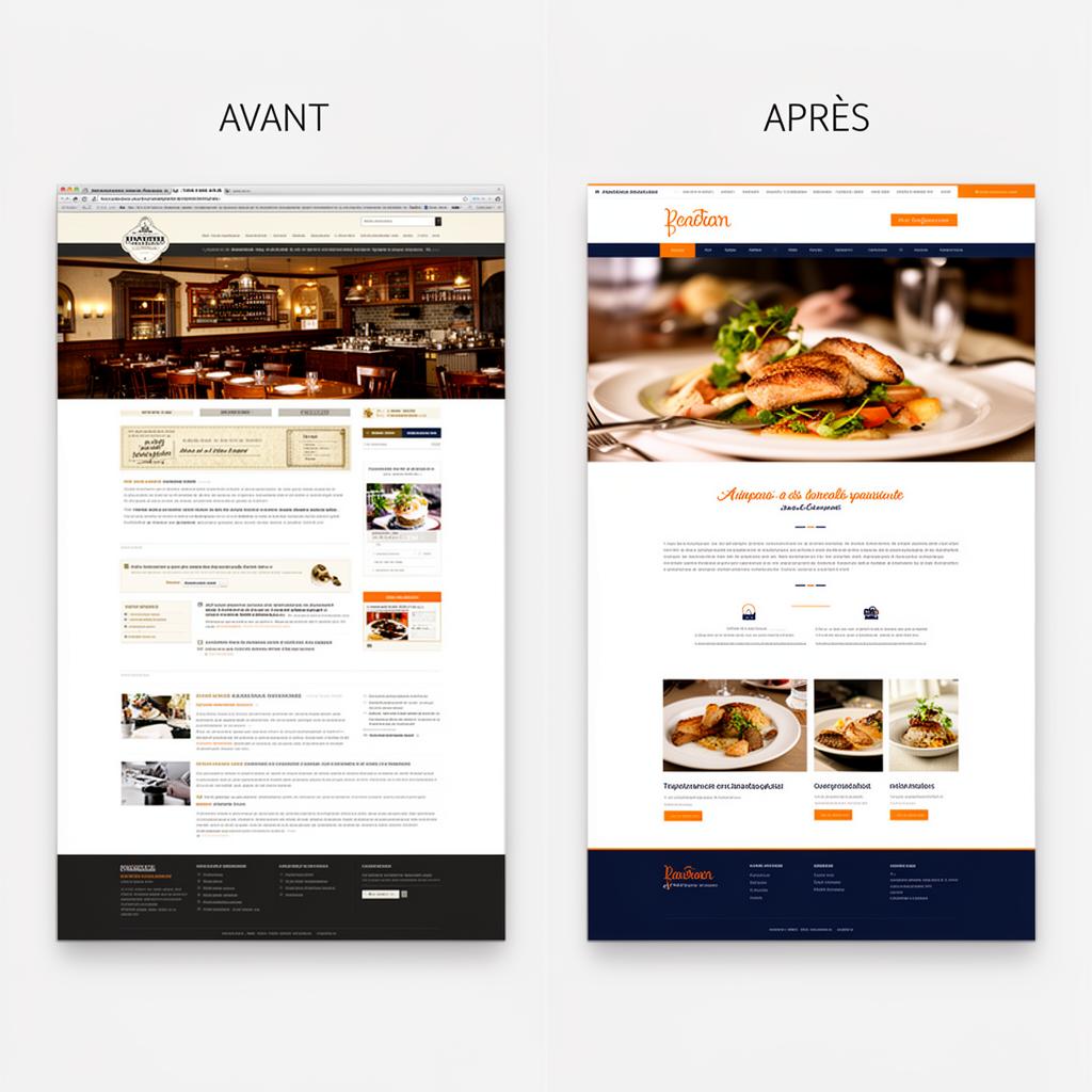 Avant / Après — Restaurant Le Petit Bistrot — Un nouveau site qui remplit la salle